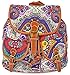 Produktbild Nick and Ben Rucksack Mädchen-Rucksack Damen-Rucksack Canvas Schultasche Lässige Tasche Tagesrucksack Hyppie Ibiza Style Handgefertigtes Daypack Bunt Blau