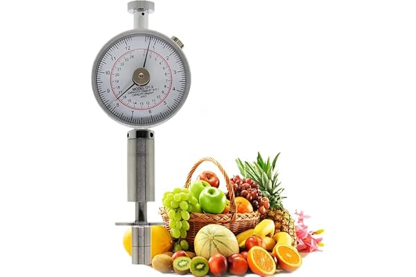 LABART Fruit Penetrometer Hardness Tester, Fruit Firmness Sclerometer Fruit Hardness Tester Machine with 2 Measuring Head for Determining The Maturity Level of Fruit Pear Strawberry
