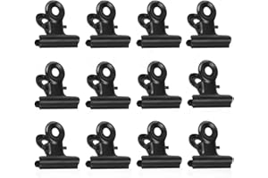 BLUELVES Bulldog Petits Clips, 50pcs Métal Bulldog Binder Clips, 22mm Trombones de Bouledogue, Noir Charnière Pinces pour Sacs de Nourriture, Photos, Fournitures de Bureau à Domicile (Noir)