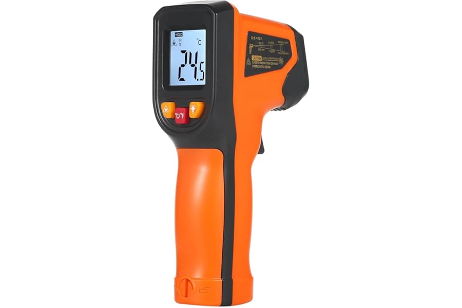 NJTY T600A | Digital Infrared Thermometer -50~600℃ Laser Pyrometer Gun Non-Contact Laser Temperature Meter Industrial Tools