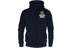West Ham United FC Officiel - Pull zippé à Capuche thème Football - Polaire - Homme