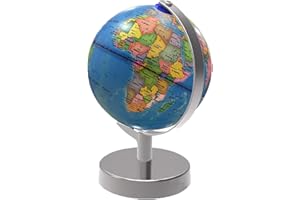 SENDERS Beleuchtet Welt Globus 2 in 1 Globus Erde und Konstellationen Eingebaute LED für beleuchtete Nachtansicht, 8 Zoll Pädagogische Welt Globus für Geschenk Home Office Schreibtisch Dekoration