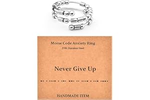 CYNOSURETECH 1 Piece of Silver Stainless Steel Open Ring, Adjustable Ring with Beads, Suitable as a Gift