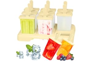 Bluelves Plastique Mini Moule à Glace Esquimaux, Glaces à l'eau, Popsicle Réutilisable, Moulle Magnum pour DIY Sorbet Yaourts