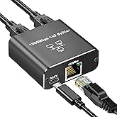 Coverzone 1 Gigabit Ethernet Anahtarı 2 Bağlantı Noktalı 1000Mbps, RJ45 1 ila 2 Ethernet Splitter, RJ45 LAN Ağ Anahtarı 1-2 G
