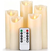 Da by LED Kerzen, Realistische Schwingflamme, Batteriebetriebene Kerzen mit Fernbedienung, Hochtransparent & Wiederverwendbar für Innen- und Festdekoration Beleuchtung