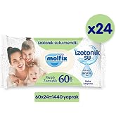 Molfix Izotonik Sulu Islak Mendil Ferah Temizlik 1440 Adet