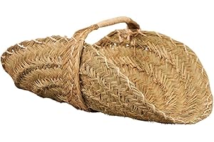 Cesteria Aparici - Capazo Leñero de Esparto Abierto con Asa Transversal Reforzada. Cesto para Leña y Almacenaje Rústico. Diseño Exclusivo para Interiores. (Modelo 60cm, Ref. 7140-60).