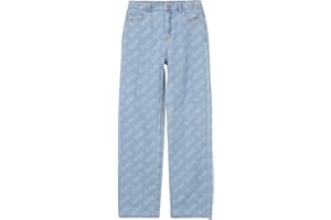 NAME IT Spodnie Nlftexizza Dnm Hw Straight Pant - Spodnie Dziewczynki