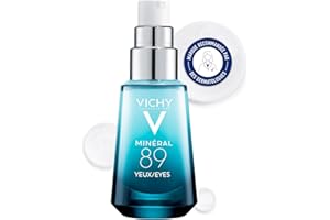 Vichy, Minéral 89, Soin Yeux, Fortifie & Répare, Enrichi en Acide Hyaluronique & Caféine, Pour Tous Types de Peau, 15 ml
