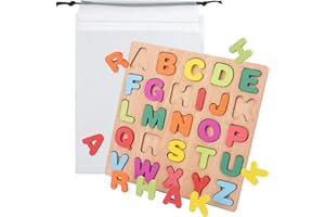 ABC Steckpuzzle, ABC Holzbuchstaben, Buchstaben Puzzle, Buchstaben Puzzle Aus Holz, pädagogisches Spielzeug Geschenk, Butyeak