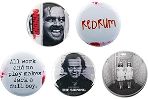 BUTTON ZOMBIE Set of 5 ' The Shining' Button Badges (1 Inch/25mm)
