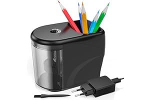 Link Dream Elektrischer Anspitzer Automatischer Elektrischer Spitzer für Kinder Bleistiftspitzer für Bleistifte von 6-8 mm, Batterie und USB Betrieben, Perfekt für Büro und Home