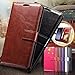 Price comparison product image Luxury Retro Leather Case Cover for Iphone X 8 7 6 6s 5 Flip Wallet Holster Stand Phone Cases for Samsung Galaxy S8 S7 S6 Edge Plus Brown Samsung Galaxy S8 Plus