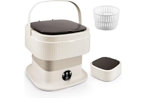 HIUYRFS Mini Waschmaschine, 11L 2kg Camping Wasch-maschine, Faltbare Kleine-Waschmaschine mit Schleuder, Tiefenreinigung von Unterwäsche, Babykleidung
