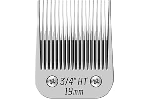 YAZIYIR 3er Pack 3/4HT Abnehmbare Edelstahlklingen für Hundepflege, kompatibel mit Heiniger/Moser max 50/Andis, Oster A5, Wahl 19mm Schnittlänge 3/4 Zoll