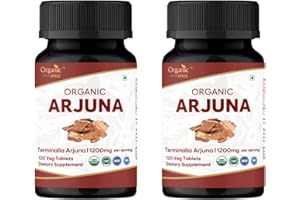 ORGANIC SPREE ARJUNA 120 Tablets | Terminalia Arjuna (Arjuna) | USDA Organic Certified | Organic and Natural 120tab (2)