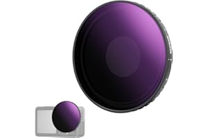 NEEWER Variable ND Filter Compatible with DJI Osmo Action 5 Pro & Action 4, ND8-32 (3-5 Stops) Screw On Neutral Density Lens Filter Multicoated HD Optical Glass Action Camera Accessories
