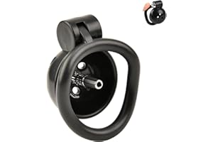 Push-Lock Cock Cage mit 5 Chastity Rings und Metall Dilator, Flat Chastity Cage Male Small Keuschheitsgürtel für Herren Extre