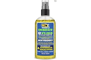 DD TECK 100% Natural Mosquito, Insect & Flies Repplent Body Oil with Citronella & Eucalyptus Essential Oils, for All Body Types (50ML Spray)