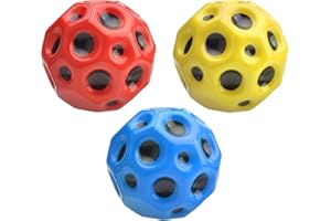 TKGEOUE 3PCS Palline da salto astronomiche,Palline spaziali con rimbalzo super alto, Palline lunari, Palline in gomma per salti alti, Palline da salto per bambini.（Colore casuale）