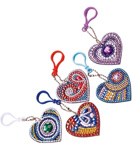 12 Pièces Diamant Peinture Portes-Clés Pour Enfants Adultes