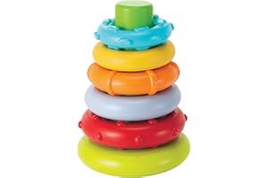 Infantino Rock'N Stack Rings Baby Activity , Learning & Developing Toys, Multicolor, ROCK'N STACK RINGS, Large