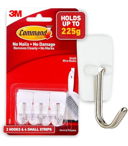 Command Ganci Adesivi Medium - 2 Ganci, 1.3kg Portata, Senza Chiodi O Residui, Per Interni