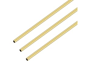 iMeistek - 3 tubi rotondi in ottone, lunghezza 300 mm, diametro esterno 4 mm x spessore della parete 0,3 mm, tubi dritti rotondi in ottone