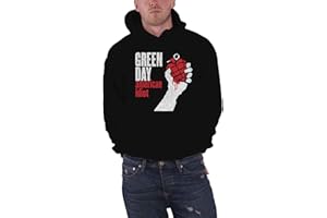 ROCK OFF OFFICIALLY LICENSED PRODUCTS Green Day Hoodie American Idiot Band Logo Official Mens Black Pullover