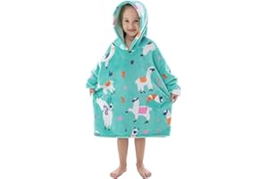 Kuceng Kids Oversized Hoodie, Cute Animal Snuggle Hoodie Kids – Soft & Warm Oversized Blanket Hoodie Kids, Fleece Wearable Blanket for Girls & Boys 3-6 yrs