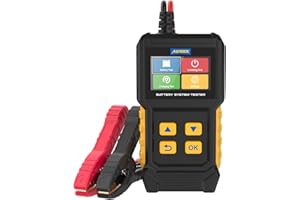 AUTOOL Tester Batteria Auto 12V 24V, 30-2000 CCA Tester Batterie Sistema di Ricarica, Strumento di Test Alternatore Auto Analizzatore Batteria Digitale per Auto, Moto, SUV, ATV, Barche