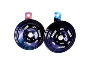 YIYDA Tromba per auto Tromba per motocicletta Car Horn Clacson per moto Super alta rumorosità e bassa tonalità Metallo per auto Tromba elettrica nera Kit per staffa per qualsiasi 12V Auto moto ect