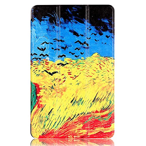 Samsung TabA 10.1 Hülle,Galaxy Tab A T580N Cover – Ultra Slim PU Leder Schutzhülle mit Stand Tasche Hülle für Samsung Galaxy Tab A 10.1 Zoll Wi-Fi/ LTE (2016) SM-T580N/SM-T585N Tablet Flip Case Cover,Weizenfeld - 2