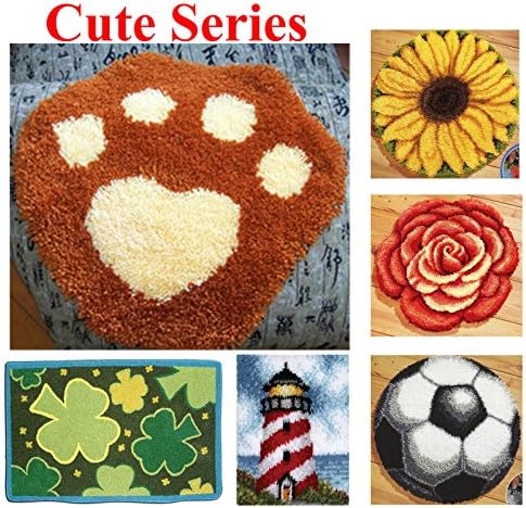 BYT collection 32 Models Latch Hook Kit Rug Making Crafts 21 inch X 15 inch Cute060