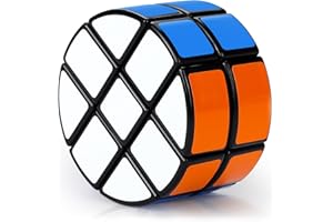 Coolzon Ronda 2x3x3 Puzzle Cube Especial Circular Juego de Puzzle PVC Adhesivo 66mm, Negro