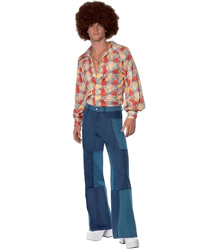 Camisa De Lentejuelas Hombre WIDMANN Party Fashion | Estampado De Tigre Y Lentejuelas Brillantes, Manga Larga Y Cuello, Talla S/M, Ideal Para Carnaval, Fiestas Disco Y Eventos Temáticos