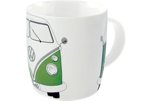 BRISA VW Volkswagen Collection Grande tasse en céramique pour café, thé et cappuccino (Bus Avant/Vert)