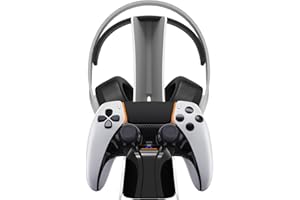 snakebyte PS5 Controller & Headset Ladestation - lädt DualSense & DualSense Edge Controller & Wireless Headsets, 2Std. Ultra-Schnellladung, geprüfte deutsche Qualität, PlayStation 5 Design (Weiß)