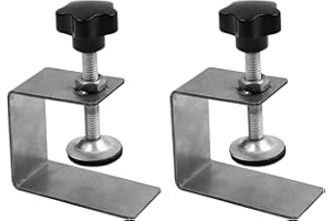 ERTHREE 2PCS C Clamp Drawer Front Installation Clamps Heavy Duty Stainless Steel Cabinet Clamps Cabinet Hardware Jig Woodworking Tool for Easy & Fast Installing Frame of Cabinets(Size:S)