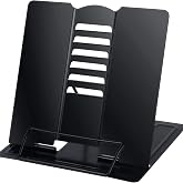 Metal Book Reading Stand 6 Tiers Adjustable Book Holder Office Study Lesson