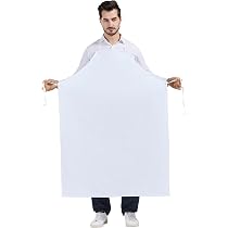 Tablier De Cuisine Imperméable Manches Longues - PVC Anti-Huile - Taille Unique Adjustable