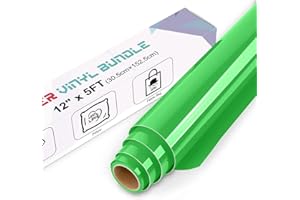 IModeur Green Heat Transfer Vinyl — 30.5 x 152.5 cm(12'' x 5 Ft) Iron on Vinyl for Fabric, PET Backing Green Vinyl for T-Shirts, Clothes, Hats, Bags and Other Textiles, HTV Vinyl Roll Easy to Weed