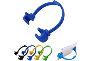 XIAOBAN Thumbs-up Support de téléphone portable, réglable en silicone, support de bureau portable pour cuisine, voyage, cadeau amusant pour femme et homme, cadeau de Noël cool (bleu)