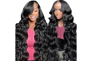 OXEYEGIRL 22 Pouces Perruque Femme Naturelle Brésilien 13x4 Lace Wig Human Hair Body Wave Perruque Cheveux Humain 180% Density Glueless Wig Human Hair for Women Perruque Naturel Humaine (55cm)