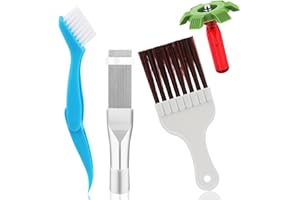 LOBVABA Kit 4 Pezzi Spazzola per Pulizia Condensatore - Pettine per Radiatore, Condizionatore d'Aria, Asciugatrice - Strumento per Pulizia Climatizzatore, Bobine e Alette