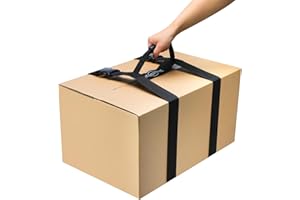 ECOSHIRE Carrying Strap with Handle, Handheld Belt for Safely Moving and Lifting Heavy Boxes, Adjustable Belt, H-Shaped Style Carry Straps, Suitable for Cylinder, Camping Mat(61 inch)