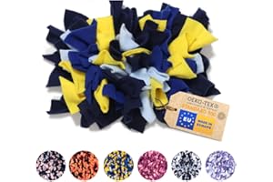 MIMIKO Pets - Mata węchowa dla psa i kota | S (23x33cm) Chabrowy-żółty | Zabawki interaktywne dla psów | Mata do karmienia, nadająca się do prania | Mata edukacyjna w rozmiarach XS - XXL