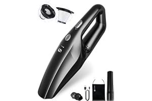 SERVOMASTER Aspirador De Mano, Aspirador Coche Potente con Batería Recargable, Aspiradora De Mano sin Cable con Filtro HEPA, Accesorios para Limpieza Interior, Mini Aspiradora para Hombres y Mujeres