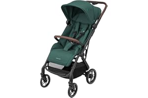 Maxi-Cosi Soho Kinderwagen, 0–4 Jahre, 0–22 kg, ultrakompakt Buggy, Automatischen Einhand-Klappmechanismus, Geräumiger Sitz, 3 Liegepositionen, flache Liegeposition, Essential Green